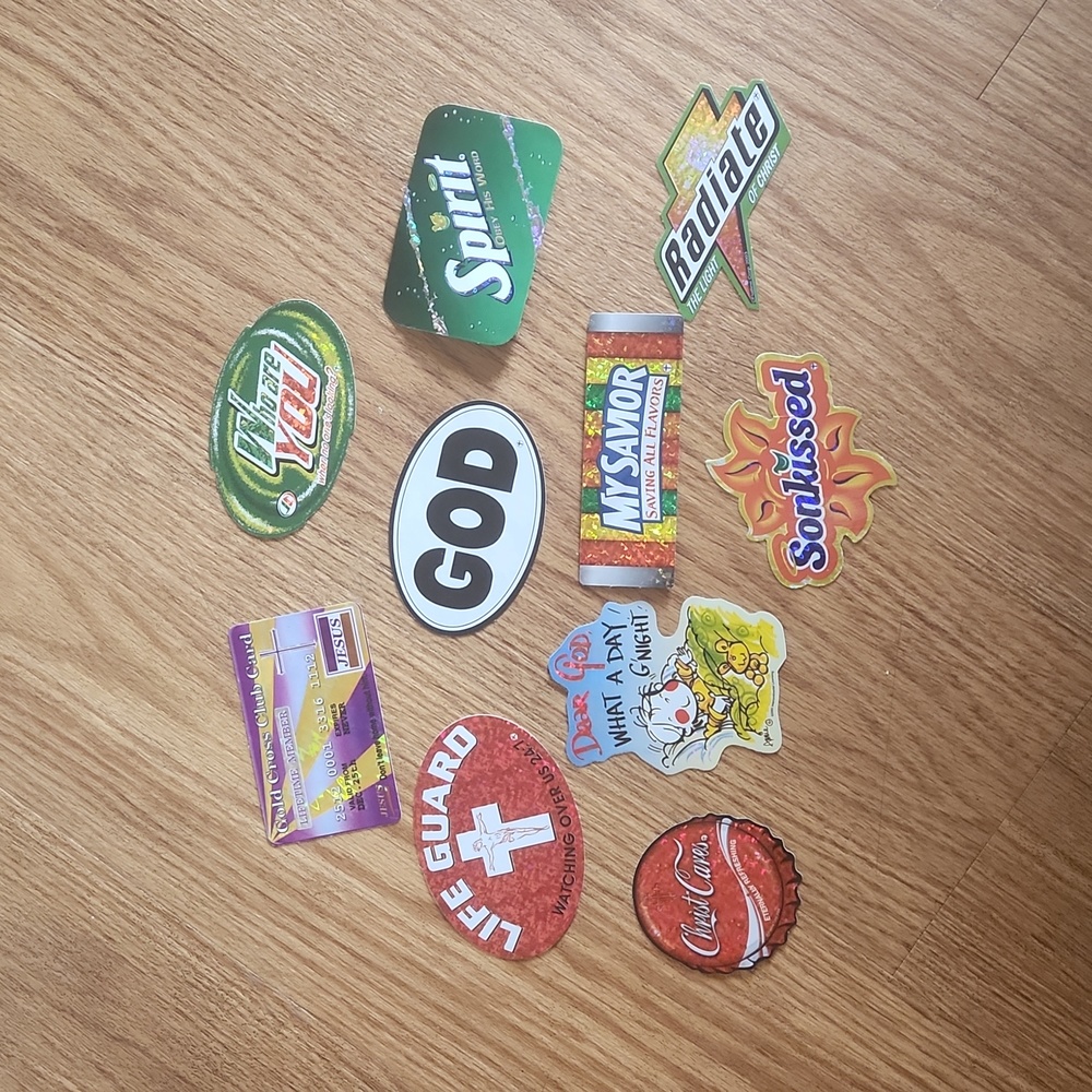 Fun spiritual religious stickers 10pk